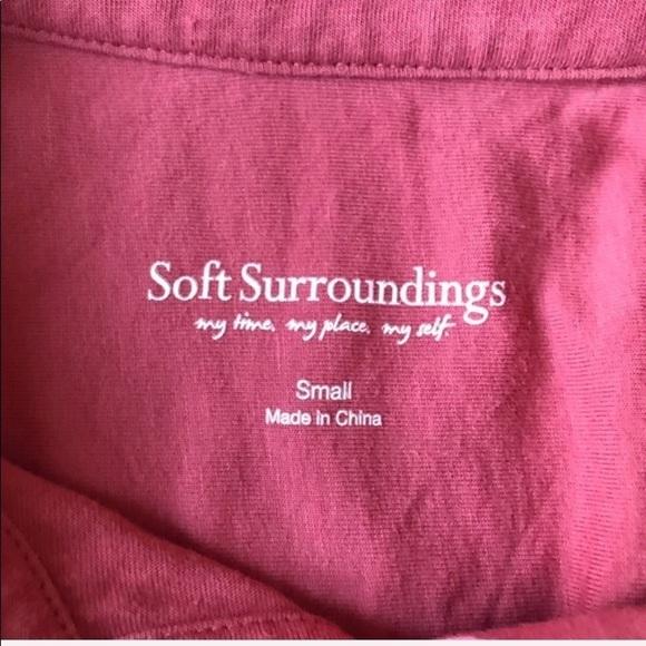 Soft Surroundings Standout Coral Button Tunic - Picture 3 of 8